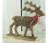 Medium Birch Bark Reindeer Ornament