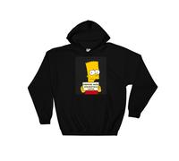 (Medium, Black) Simpson, Bart Springfield Black Men Women Unisex Hooded Sweatshirt Hoodie