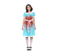 Smiffys Bloody Murderous Twin Costume, Blue with Dress, Socks & Headband, Halloween Adult Fancy Dress, Halloween Dress Up Costumes