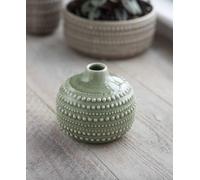 Medium Bottle Stem Vase in Sage Green, Ceramic Textured Dots Pattern Bottle Vase, Pale Green Ceramic Bud Stem Vase, Italian Style Bottle Vase, Small Bud Vase, Medium Green Bottle Vase Castello