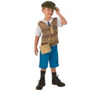 Medium Boys Evacuee Boy Costume - evacuee boy costume fancy dress rubies world war ww2 kids official boys childrens outfit medium