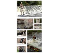 MEDIUM BREATHABLE CHEST WADERS COMPLETE WITH RUBBER SOLE MK2 WADING BOOTS SIZE 10