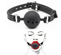 Medium Breathable Silicone Sex Gag for SM Games Open Mouth Bondage Ball Gags for Sex Play Bondage Restraints Toys BDSM Bite Gag Muzzles Women and Men Silicone Sex Toys