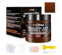 Medium Brown Leather Recoloring Balm,8.5oz Leather Sofa Scratch/Stain Remover,Leather Repair kit for Vinyl Furniture and Car Interior,Leather Dye Paint for Scratched and Faded,Leather Color Restorer
