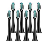 Medium Brush Heads, Compatible with Philips, HX4100 5950 9500 | 4/8/12/20 pcs, for Sonicare 1100 2100 4100 4300 5100 5300 6100 6500 7000, 9000, 9300, 9700(Black-8 Pcs)