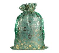 Medium Burlap Bags With Drawstring Gold Foil Burlap Drawstring Party | Christmas Treat Bags for Birthday Thanksgiving Holiday New Year Kids Adults Family Friends Wedding Party Eve