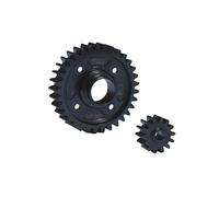 Medium Carbon Steel Center Diff Output Gear 33T And Input Gear 14T For Traxxas 1:5 X MAXX 8S-77086-4 / XRT 8S-78086-4 / XRT ULTIMATE 8S-78097-4 / X MAXX ULTIMATE 8S-77097-4 Upgrades - Black
