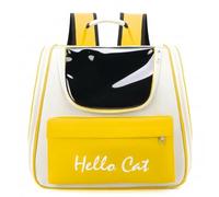 Medium Cat Carrier Backpack, Breathable Cat Travel Backpack with Adjustable Straps, 30L Letter Print Pet Carrier for Public Transport