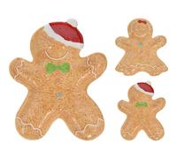 Medium Ceramic Gingerbread Cookie Snack Bowl | Festive Christmas Dish - 24cm