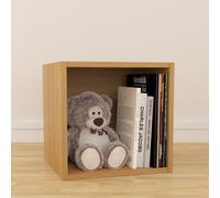 (Medium) Charles Jacobs Vinyl 12" LP Record Cube Storage Box Unit Oak