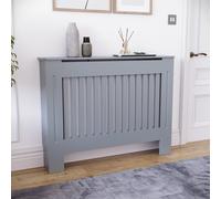 (Medium) Chelsea Radiator Heater Cover Slatted Dark Grey