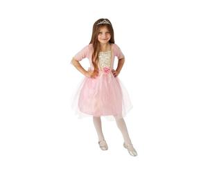(Medium) Childs Rose Princess Costume With Fiber Optic Light Twinkle Skirt