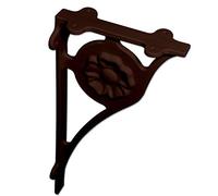 Medium Chocolate Brown Gallows Bracket 195 x 395mm Conservatory Box Gutter Support Heavy-Duty