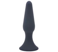 Medium Classic Black Silicone Butt Plug