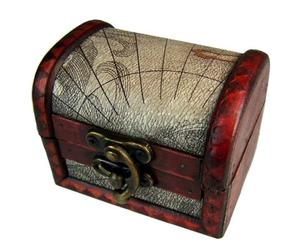 Medium Colonial Style Decorative Storage Box Atlas Pattern Design