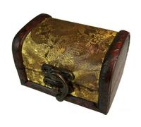 Medium Colonial Style Decorative Storage Box Gold Panel Design