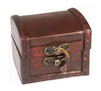 Medium Colonial Style Decorative Storage Box Leather Effect Finish