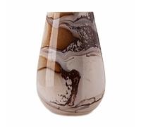 Medium Conical Dome Vase in Brown & Cream (Rustic Swirl) (19cm)
