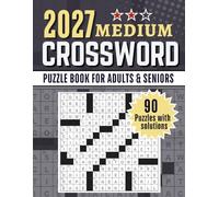Medium Crossword Puzzle Book for Adults & Seniors Large Print: 90 Engaging Crosswords with Solutions | Fun and Challenging Brain Games to Improve Memory and Vocabulary