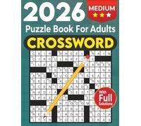 Medium Crossword Puzzle Book for Adults with Solutions: 100 Large-print Medium-Difficulty Crossword Puzzle Collection for Everyday Mental Exercise and Relaxation