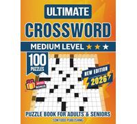 Medium Crossword Puzzle Books For Adults and Seniors - 100 Big Font, Eye-Friendly Puzzles: Entertaining Brain Workouts with Verified and Non-Repetitive Clues for Cross word Lovers