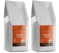 Medium Dark Roast Crema Strong Espresso Coffee Beans 1kg - Brown Bear Original Espresso Blend - Strength 4 - for All Coffee Machines - Donation to Free The Bears (Pack of 2)