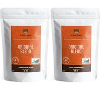 Medium Dark Roast Strong Espresso Coffee Beans 227g - Brown Bear Original Blend - Suitable For All Coffee Machines - Strength 4 - Donation to Free The Bears (Pack of 2)