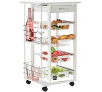 Medium-density fibreboard Multifunction Kitchen Island Trolley White