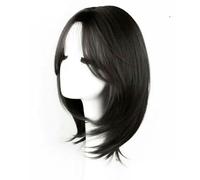 Medium Differentiation Fiber Wig Headband European And American Fashion Seamless Temperament Wig Women's Party-Natural Black