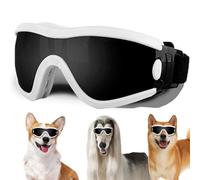 Medium Dog Sunglasses with Adjustable Strap UV Protection, Winproof Puppy Sunglasses, Suitable for Dogs Eyes Protection，Soft Dog Goggles