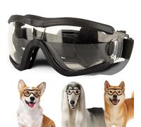 Medium Dog Sunglasses with Adjustable Strap UV Protection, Winproof Puppy Sunglasses, Suitable for Dogs Eyes Protection，Soft Dog Goggles
