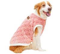 Medium Dog Sweater - Warm Plush Pet Clothes for Autumn and Winter | Large Dog Coat for Golden Retriever Cats | Outdoor Cotton Walk Outfit - Soft Polyester Jacket for Plain