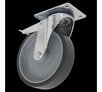 Medium-Duty Thermoplastic Swivel Castor Wheel with Total Lock Ø100mm - Trade