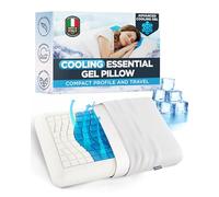 Technogel Medium Sized Essential Gel Pillow - Cooling Memory Foam, Orthopedic Support for Neck & Shoulder Pain Relief, Washable Cover