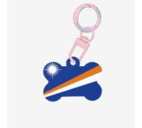 Medium Flag of The Marshall Islands Print Acrylic Pet ID Tags, Personalized Dog and Cat Bone Shaped Sign, for Large and Small Pet Collar