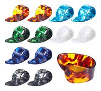 Medium, Flat Thumbpicks, Celluloid Guitar Thumb Finger Picks with Storage Box Case (12 Pieces, Thumb Picks)
