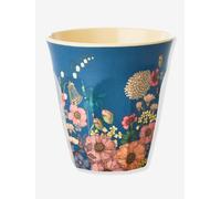 Medium FLOWER COLLAGE RICE melamine cup, 250 ml blue