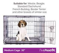 (Medium) Foldable Dog Crate with Microfibre Cloth - 5 sizes