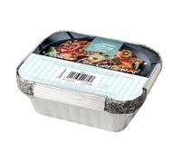 Medium Food Cooking Foil Trays with Lids (9 Pack)