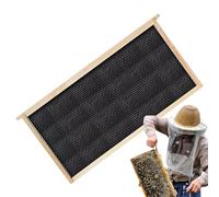 Medium Frames for Bee Hives,Wooden Apiary Tools with Black Foundation,Honey Hive Frame - for Outdoor Garden Backyard Wax Harvesting Maintenance Rearing