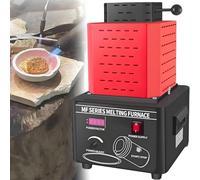 Medium Frequency Induction Metal Melting Furnace 5000W, 1600℃ Digital Smelting Machine, Metal Casting Kit with Graphite Crucible 3KG