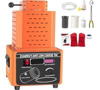Medium Frequency Induction Metal Smelting Machine, 5000W Electric Gold Melting Furnace, with Graphite Crucible, for Silver, Gold, Copper, Aluminum Orange Orange 3KG