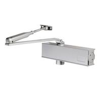 Medium Frequency Overhead Door Closer Variable Power Size 2 4 Silver