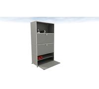 medium gray USM Haller shoe cabinet with flap - USM SCHUHSCHRANK MGRAU