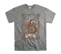 (Medium, Grey) Merry Krampus Christmas Devil Men Women Unisex Top T Shirt