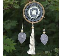 Medium Grey Vegan Dream Catcher - Handmade Bali Spirit Gift