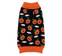Medium Halloween Pet Dog Jumper Black Orange Pumpkin Knitted Sweater 40cm