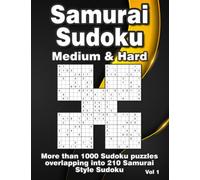 Medium & Hard Samurai Sudoku: Big Sudoku Variation Puzzle Book for Adults & Teens with 210 Samurai Style Puzzles