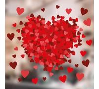 Medium Heart of Heart Window Stickers for Glass - Valentines Window Stickers - Valentines Decorations for Valentines Shop Window Display