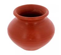 (Medium (Height: 12cm & Diameter: 14.5cm)) Clay Matki Matka Pot Multipurpose Hindu Religious Pooja Puja Kalash Food Storage